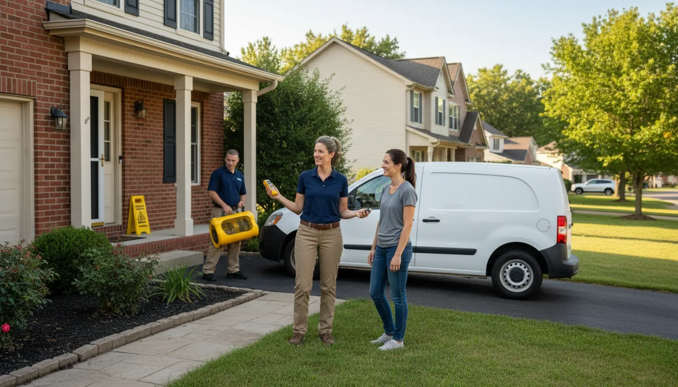 Residential water damage restoration in Larose, LA